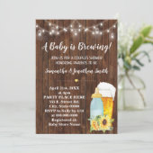 ベビーは、カップルの赤ちゃんシャワーの田舎シックを醸造している 招待状 (スタンド正面)
