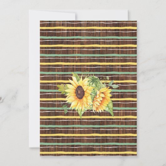 ベビーは、カップルの赤ちゃんシャワーの田舎シックを醸造している 招待状 (裏面)