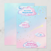 ベビーは？性別の表示招待状 招待状 (正面/裏面)