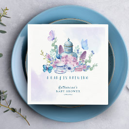 ベビーは、紅茶パーティーフローラベビーシャワーを醸造している スタンダードカクテルナプキン