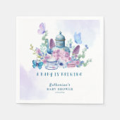 ベビーは、紅茶パーティーフローラベビーシャワーを醸造している スタンダードカクテルナプキン (正面)