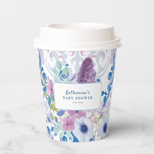 ベビーは、紅茶パーティーフローラベビーシャワーを醸造している 紙コップ (裏面)