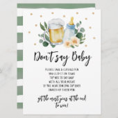 ベビーは、緑を醸造しているベビーゲームを言わない 招待状 (正面/裏面)