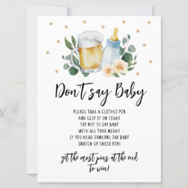 ベビーは、緑を醸造しているベビーゲームを言わない 招待状