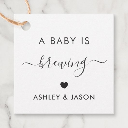 ベビーは、醸造、コーヒーギフトラベル、クラフト フェイバータグ (正面)