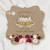 ベビーはBREWING Burlapフローラベビーシャワー フェイバータグ (正面)