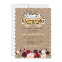 ベビーはBREWING Burlap Flowers BBQ Baby Shower