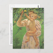 ベビーはMary CassattによってAppleに到達 ポストカード (正面/裏面)