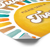 ベビーはSweet Boho Sunshine赤ちゃんシャワーのサイン ポスター (角)