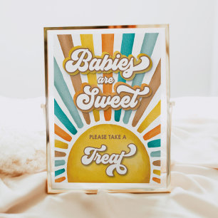 ベビーはSweet Boho Sunshine赤ちゃんシャワーのサイン ポスター