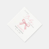 ベビーはWAYピンクボウ女の子の赤ちゃんシャワー スタンダードカクテルナプキン (角)