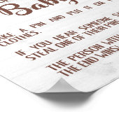 ベビーひまわりシャワーゲームのサインピン ポスター (角)