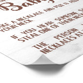 ベビーひまわりシャワーゲームサインネックレス ポスター (角)