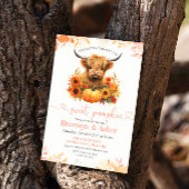 ベビーふくらはぎカウカボンプキンベビーシャワー招待状 招待状