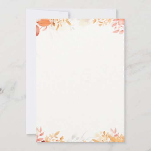 ベビーふくらはぎカウカボンプキンベビーシャワー招待状 招待状 (裏面)