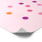 ベビーふりかけるピンクガール赤ちゃんシャワー歓迎ポスター ポスター (角)