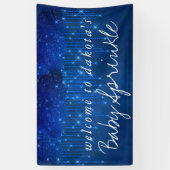 ベビーふりかけクラシックブルー | Moody Shower Welcome 横断幕 (縦)