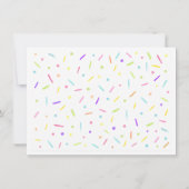 ベビーふりかけピンクパープル金ゴールドありがとう サンキューカード (裏面)