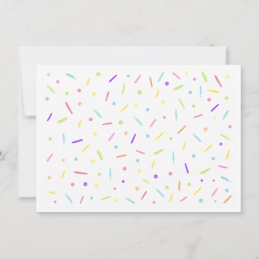 ベビーふりかけピンクパープル金ゴールドありがとう サンキューカード (裏面)