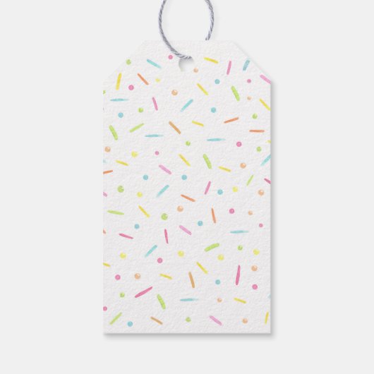 ベビーふりかけピンク金ゴールドありがとう ギフトタグ (裏面)