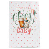 ベビーへのCOED応援は醸造ビールボトルセージ ミディアムペーパーバッグ (正面)