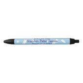 ベビーへようこそ – 名前と詳細を青で追加 黒ボールペン (正面)