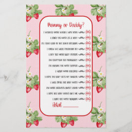 ベビーへビーストロベリーウォーター色ガールシャワーゲーム チラシ