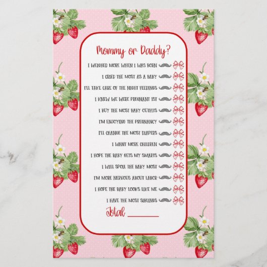 ベビーへビーストロベリーウォーター色ガールシャワーゲーム チラシ (正面)