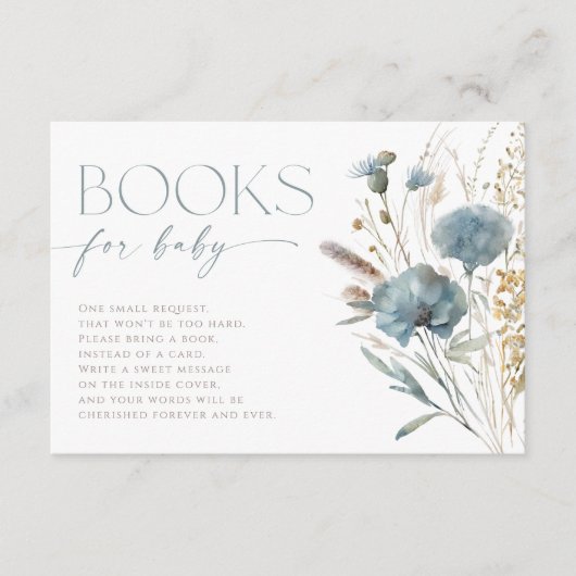 ベビーほこりっぽい青いボホの花のための本 エンクロージャーカード (正面)