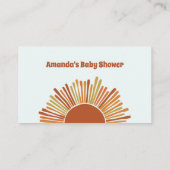 ベビーぼほレトロ男の子ベイビーシャワー用の本 エンクロージャーカード (裏面)