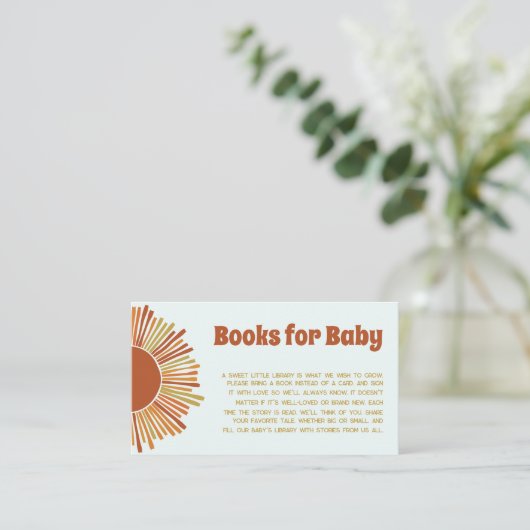 ベビーぼほレトロ男の子ベイビーシャワー用の本 エンクロージャーカード (スタンド正面)