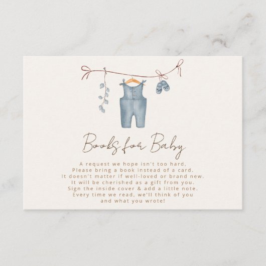 ベビーぼほ赤ちゃん服の水の色のための本 エンクロージャーカード (正面)