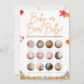 ベビーまたはビールベリーバビーシャワーゲームリトルカボチャ 招待状 (正面)