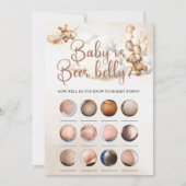 ベビーまたはビールベリーベイビーシャワーゲームかわいいクマ 招待状 (正面)