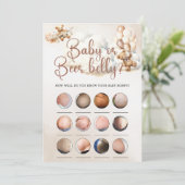 ベビーまたはビールベリーベイビーシャワーゲームかわいいクマ 招待状 (スタンド正面)