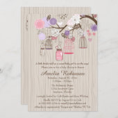 ベビーまたはブライダルシャワーぶら下がった- Cages & Jars 招待状 (正面/裏面)