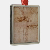 ベビーまたは天使のスケッチのW.4vのページ メタルオーナメント (右)