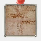 ベビーまたは天使のスケッチのW.4vのページ メタルオーナメント (正面)