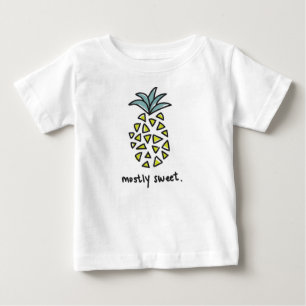 ベビーまたは子供の"大抵甘い"パイナップルティー ベビーTシャツ