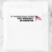 ベビーもしは銃を…彼らは中絶しないだろう 長方形シール (バッグ)