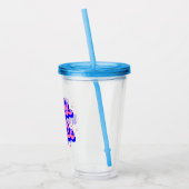 ベビーよくはしゃぐ、冬の外は寒いデザイン アクリルタンブラー (左)