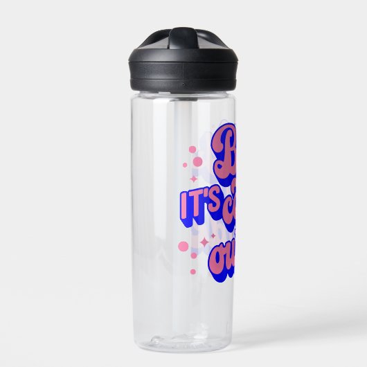 ベビーよくはしゃぐ、冬の外は寒いデザイン ウォーターボトル (正面)