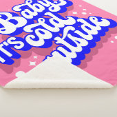 ベビーよくはしゃぐ、冬の外は寒いデザイン シェルパブランケット (3/4)