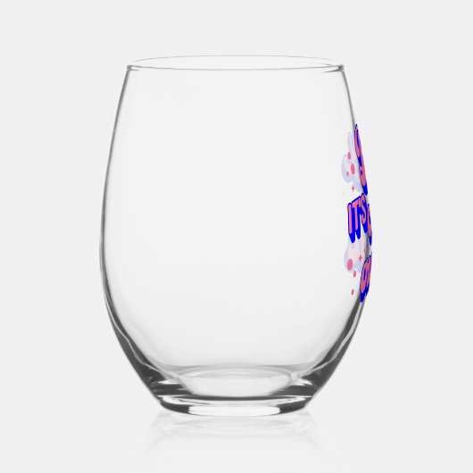 ベビーよくはしゃぐ、冬の外は寒いデザイン ステムなしワイングラス (右)