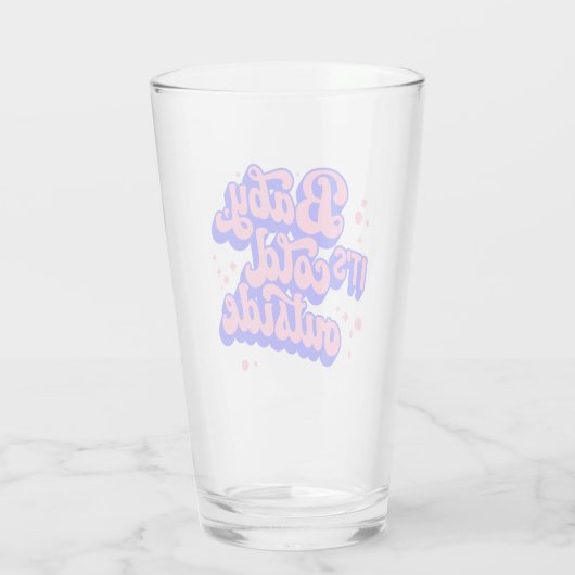 ベビーよくはしゃぐ、冬の外は寒いデザイン タンブラーグラス (裏面)