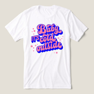 ベビーよくはしゃぐ、冬の外は寒いデザイン トライブレンドTシャツ