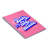 ベビーよくはしゃぐ、冬の外は寒いデザイン ノートブック (右側)