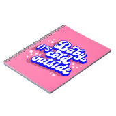 ベビーよくはしゃぐ、冬の外は寒いデザイン ノートブック (左側)