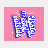 ベビーよくはしゃぐ、冬の外は寒いデザイン フリースブランケット (正面(横))