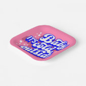 ベビーよくはしゃぐ、冬の外は寒いデザイン ペーパープレート (傾斜あり)